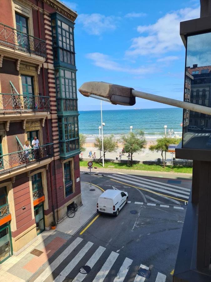 122A - Emblematica Vivienda En Playa San Lorenzo Gijón Exteriör bild