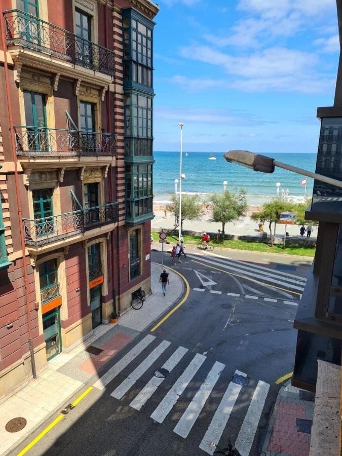 122A - Emblematica Vivienda En Playa San Lorenzo Gijón Exteriör bild